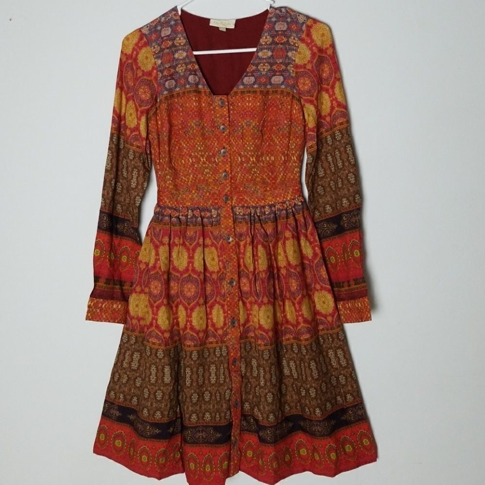 Modcloth printed dress sz XXS